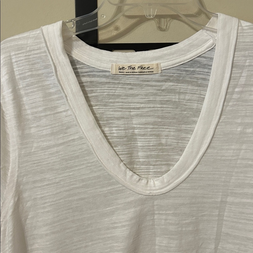 We The Free Classic White V-Neck Tee